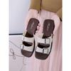 New Slippers Women's Summer Retro Seaside Beach Soft Flat One-word Sandals Outside