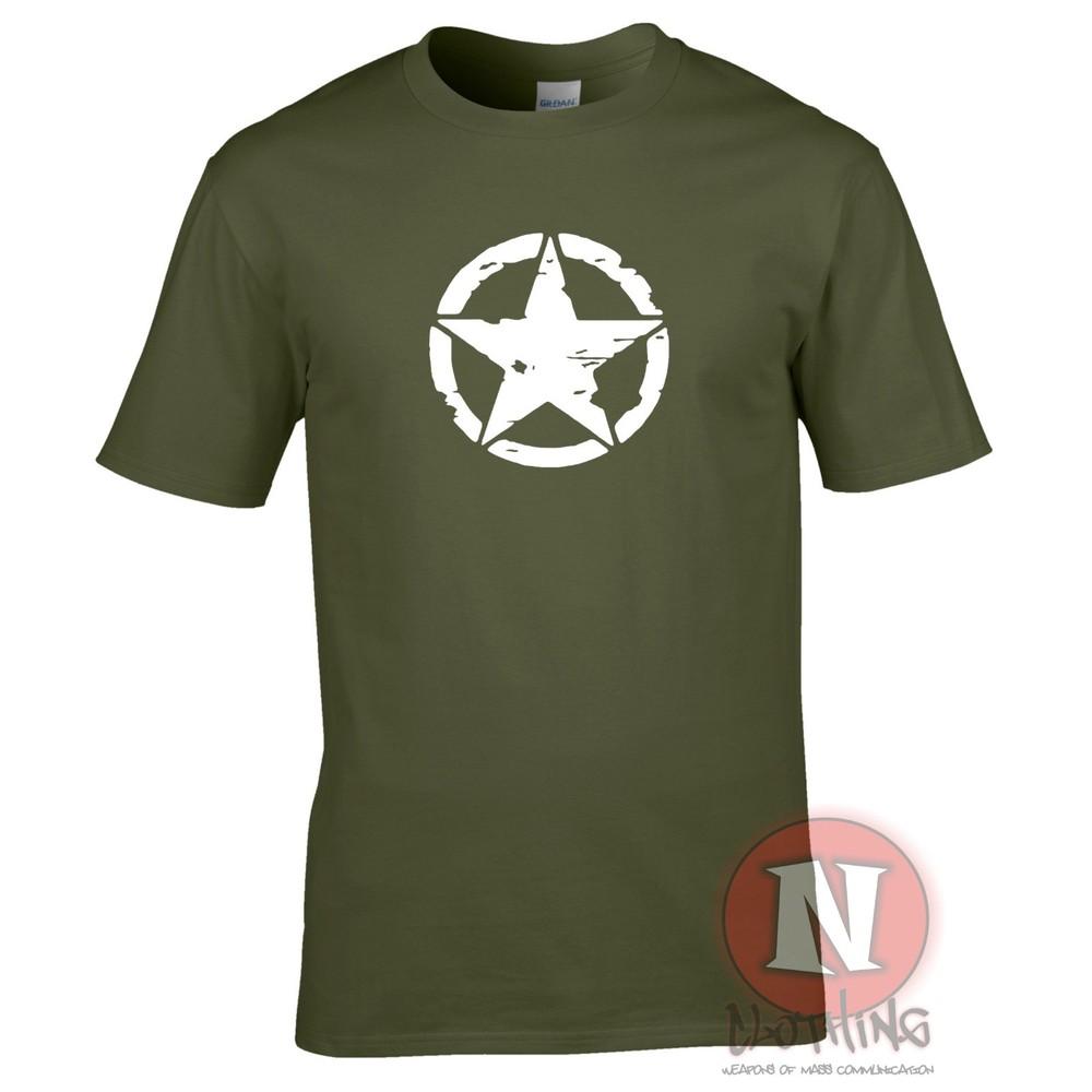US Army Star WW2 Military Armour T-shirt World of War Tanks RC Airsoft Heng Long
