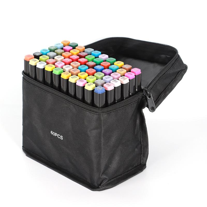 24-168Colors Dual Tip Art Markers Set, Alcohol Markers for Adult Students, Professional Sketch Pens for Drawing/Sketching/Manga