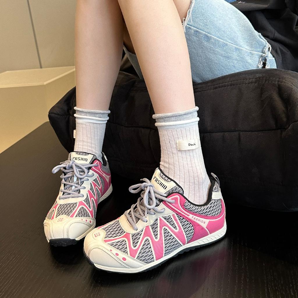 Yueyu's New Versatile Breathable Non-slip and Thin Inner Height-increasing Hiking Forrest Gump Shoes Women's Retro German Training Shoes Dad Shoes