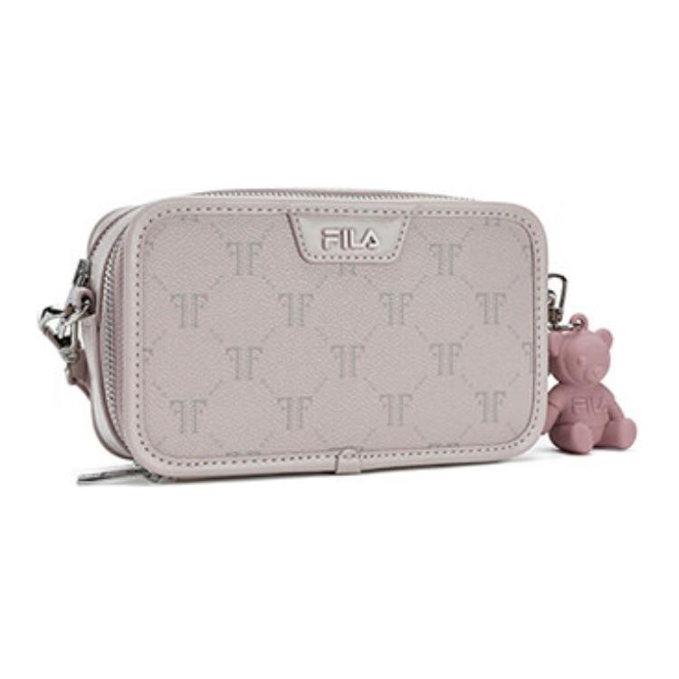 New FILA PVC Polyvinyl Chloride Shoulder Bag, Crossbody Bag Regular Women's Light Cameo Brown F13W443161FPK