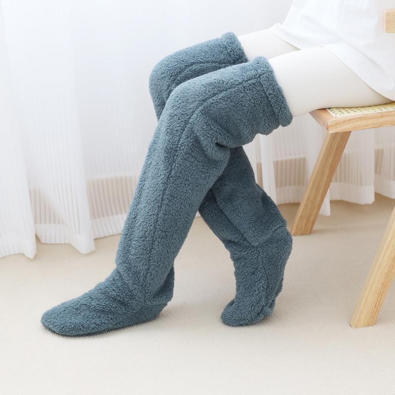 Autumn And Winter Warm Thickened Stockings Lamb's Wool Cold Knee Pads Unisex Long Socks Sleep Socks Women's Socks