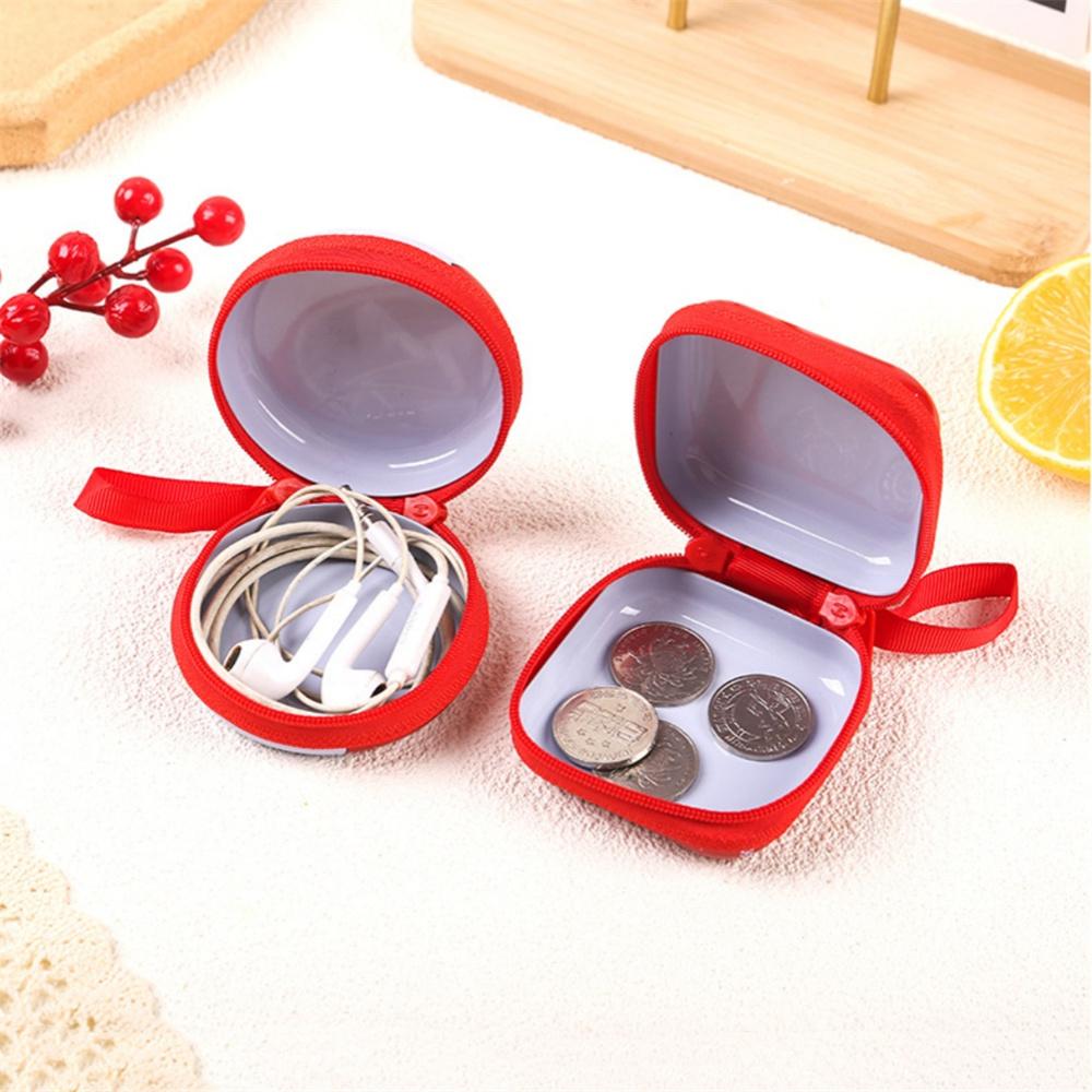 Christmas Theme Coin Purse Creative Printed Santa Claus Snowman Candy Storage Bag Kids Toy Organizer Phone Keyring Pendant Gifts