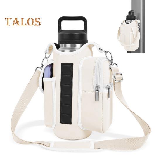 Magnetic Water Bottle Holder Crossbody Bag Waterproof Oxford Kettle Pouch for Gym Outdoor Hiking Fitness Essentials Organizer