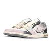 Jordan Air Jordan 1 Low Top Vintage Basketball Shoes GS Silver Powder Gray 553560-053(TeamA-S-BOX)