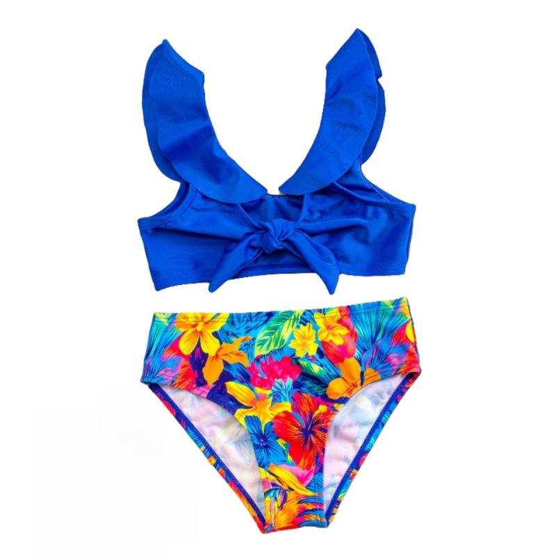 

Girls Cartoon Print European & American Style Split Swimsuit with Sling 120 cm
