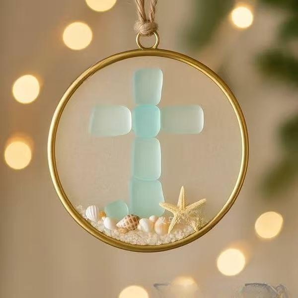 

Hanging Ornaments Christmas Tree Hanging Pendants Festive Acrylic Stained Glass Christmas Tree Ornaments for Home Party Decor 8x8cm
