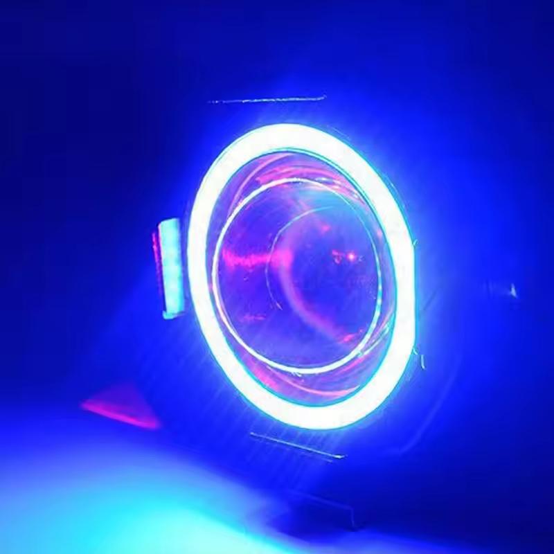Motorcycle Headlight Fog Lights Super Bright Abgle Eyes Additional Spotlights Universal Moto Auxiliary U7 Mini LED Driving Lamp
