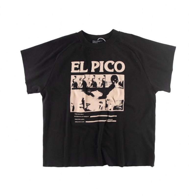 Letter printing retro portrait American tide brand loose men's and women's casual short-sleeved T-shirt tide