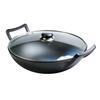 Cast Iron Pot Flat Bottom Wok Non-stick Induction Cooker Universal Pig Iron Pot Retail Uncoated