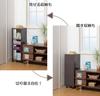 Sanko Plastic Shoe Shelf Kaku Storage Storage for 6 Pairs of Shoes Brown P-003