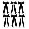 6Pcs Velvet Ribbon Bow Tie Christmas Tree Decorations Xmas Ornaments for Home Party Garland Festive Holiday Decor Indoor Outdoor Use