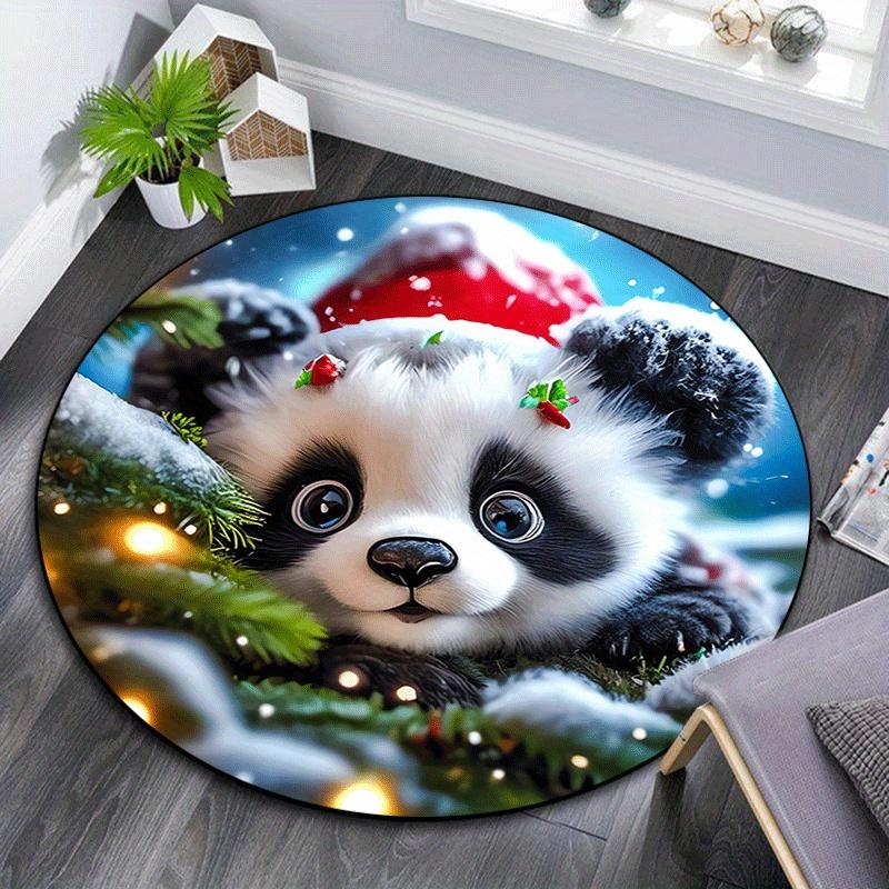 

1pc Soft, Absorbent & Non Slip Cute panda Round Rug Soft Circle Rug for Living Room & Bedroom Decor, Chair Mats, and Unforgettable Home Gift 80cm by 80cm