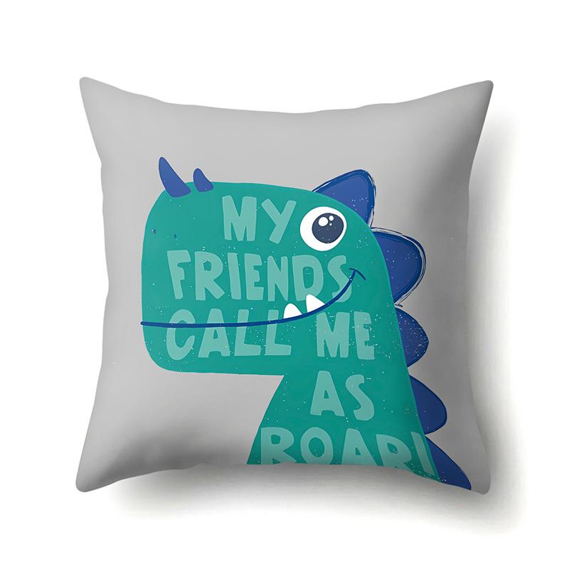 

Иконка Динозавра Односторонняя Наволочка Подушка для Гостиной Дивана Чехол Полиэстеровая Наволочка Офисная Подушка для Поясницы 45Cm without pillow core