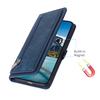 For Xiaomi 14T Case Zipper Pocket 9 Card Slots PU Leather Phone Cover with Wrist Strap