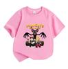 Kids Boys Girls Crew Neck Short Sleeve 100% Cotton T-Shirt, Funny 99 Nights In The Forest Cartoon Print Casual Tops for Children Daily Wear