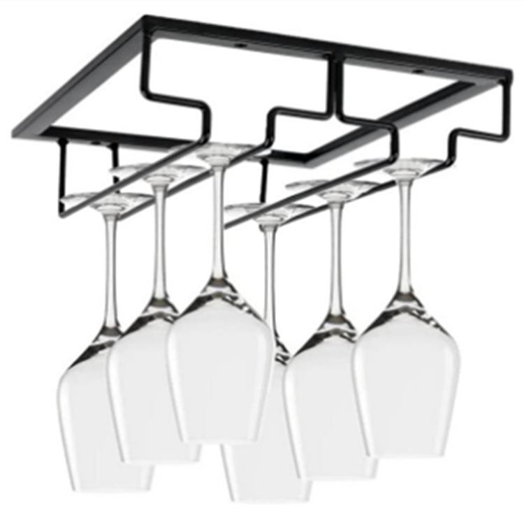 Wall-Mounted Wine Glass Rack - Right Angle Hanging Storage for Kitchen & Home Bar