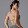 Seamless Knitted Yoga Bra, Fast Drying Tight Fitness Running Clothes, Strap Cross Back Yoga Clothes