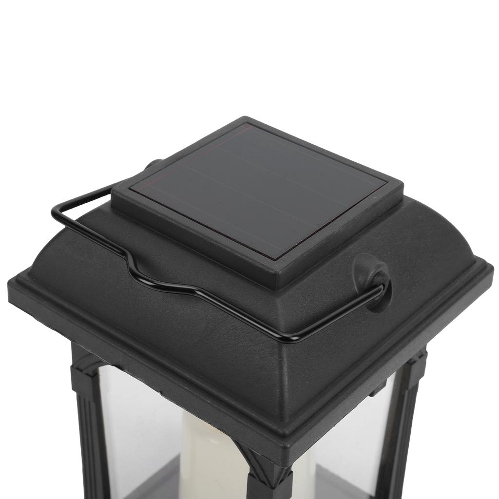 Solar Hanging Lantern LED Light Garden Lamp with Flickering Flameless Candle Rainproof Outdoor Hanging Candle Lantern