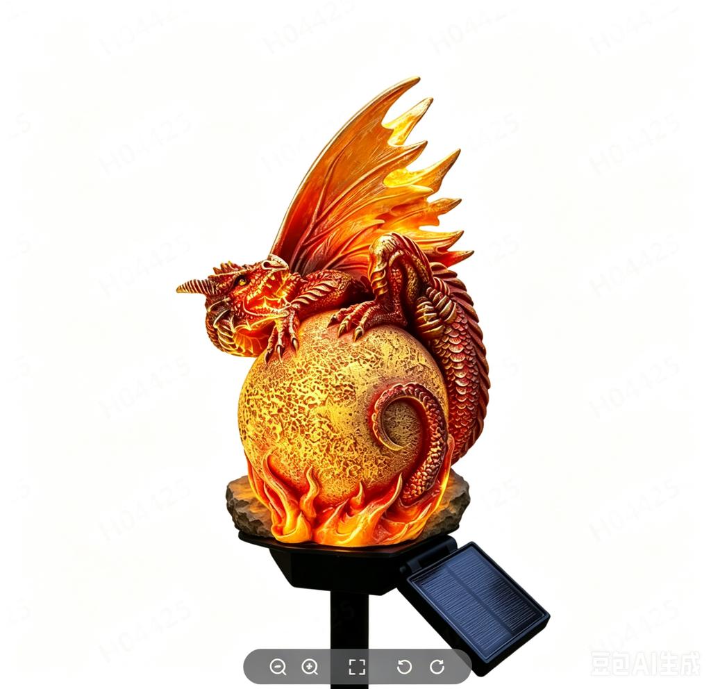 Gold Resin Powered Outdoor Garden Light with Funny Design for Patio Decoration