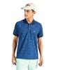 Munsingwear MG5SHS40M Short Sleeve with NV00 Men's Shirt, Collared, All-Over Print, Moisture-Wicking, Quick-Drying, Sunscreen, Pocket, Golf, Navy,
