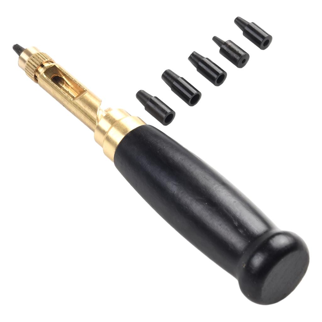 Adjustable Hole Punch with 6 Size Tips for Leather and Craft Applications Automatic Operation for Enhanced User Experience