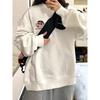 Fleece new crayon small new crew neck sweater men's and women's Korean version loose lazy wind wholesale coat