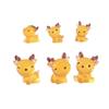 6Pieces Glowing In Dark Deer Sculpture Miniature Resins Craft Desktop Decoration For Living Room Bookshelves Kids Room