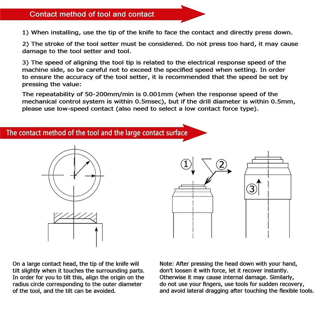 Z Axes Tool Setter Tool Setter with Cable Z Axes Touch Tool Setter Normally Closed CNC Tool Setting Accessory with Cable DC 24V