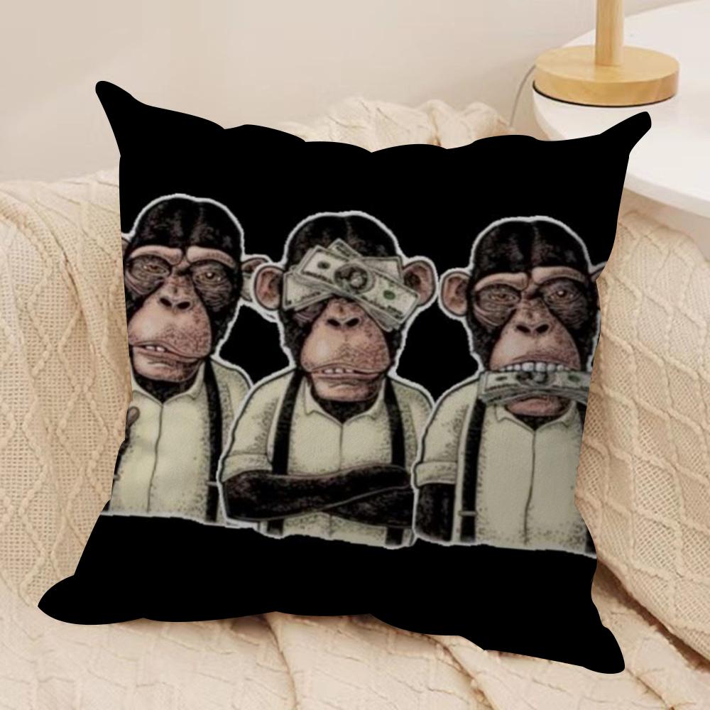 O-Omerta Maes Cushion Cover Soft Plush Fabric Double-Sided Printed Sofa Cushion Cover for All Seasons Home Decor Gift