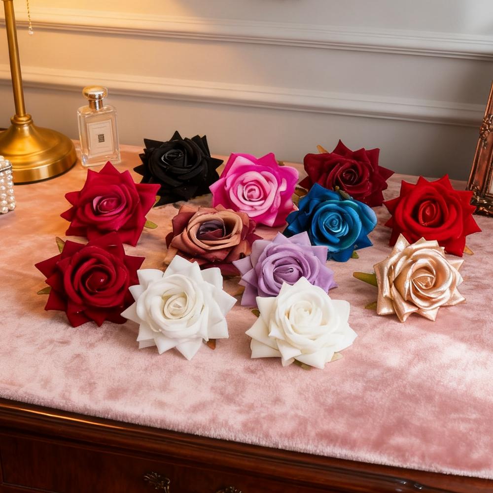 40/80pcs Artificial flower Silk Rose Wedding Decor Valentine Wreath Home Room Outdoor Garden arch diy Gifts Candy Box Accessorie