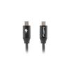 USB kabelis - Lanberg CA-CMCM-40CU-0010-BK - USB-C M/M - 1m - USB 2.0 - Melns