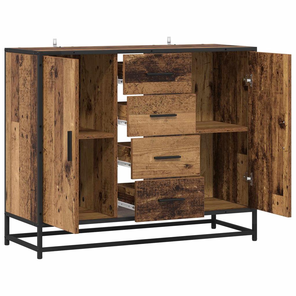 Sideboard Reclaimed Wood 92 x 35 x 76 cm Engineered Wood