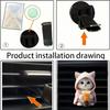 Acrylic Cat & Boba Tea Aromatherapy Car Vent Clip Set (2-Piece, Mixed Colors)