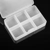 Matte Plastic Clear Home Rectangle 6 Compartments Medicine Pill Holder Storage Box Case