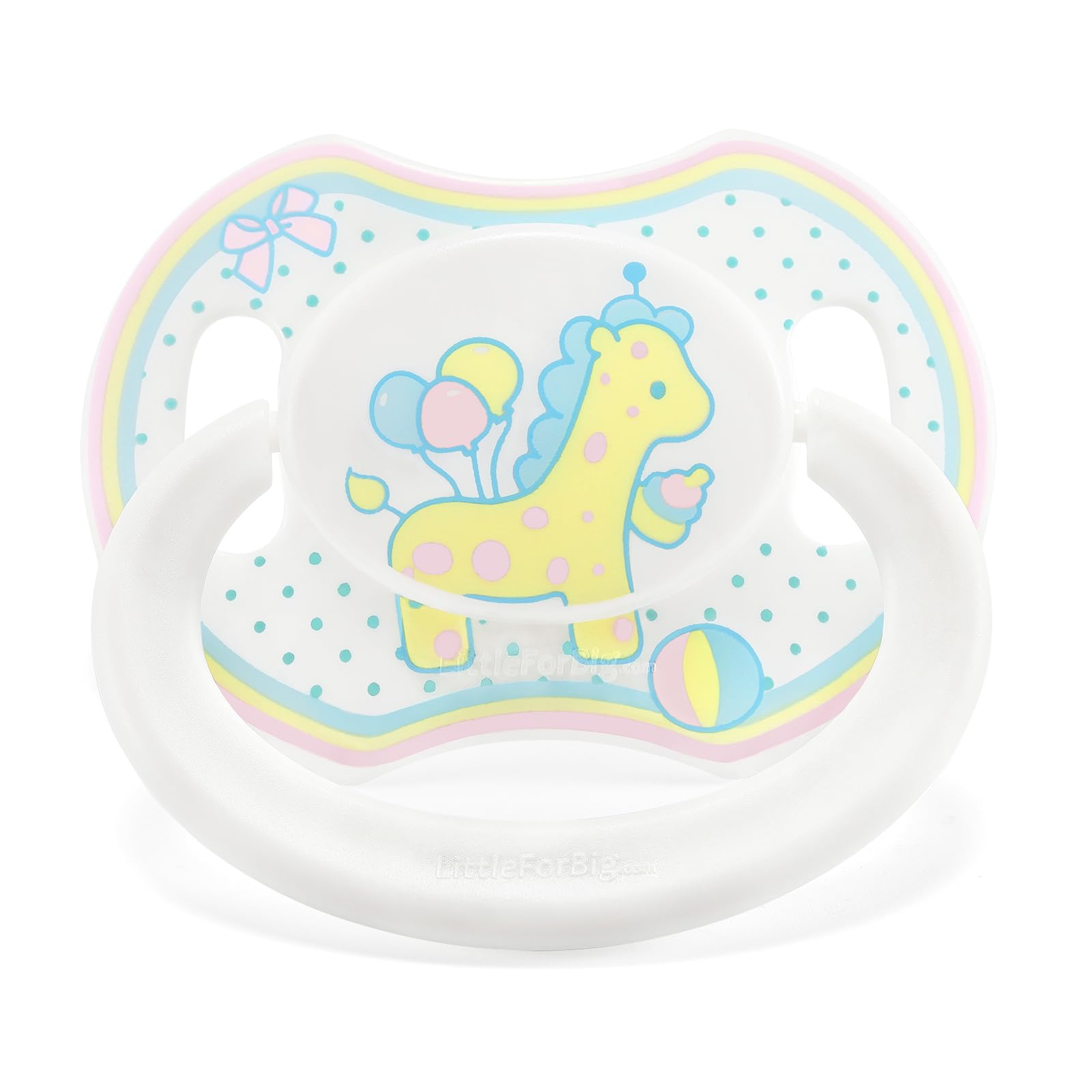 

LittleForBig Adult Pacifier, New Model 2nd Generation, with Dustproof Cover, Single Packaging, Can be Combined, Deer Design, Yellow