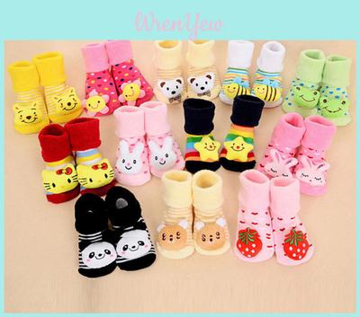 Lindo Unisex Baby Socks With Antislip Sole And Cute Cartoon Design For 012 Months