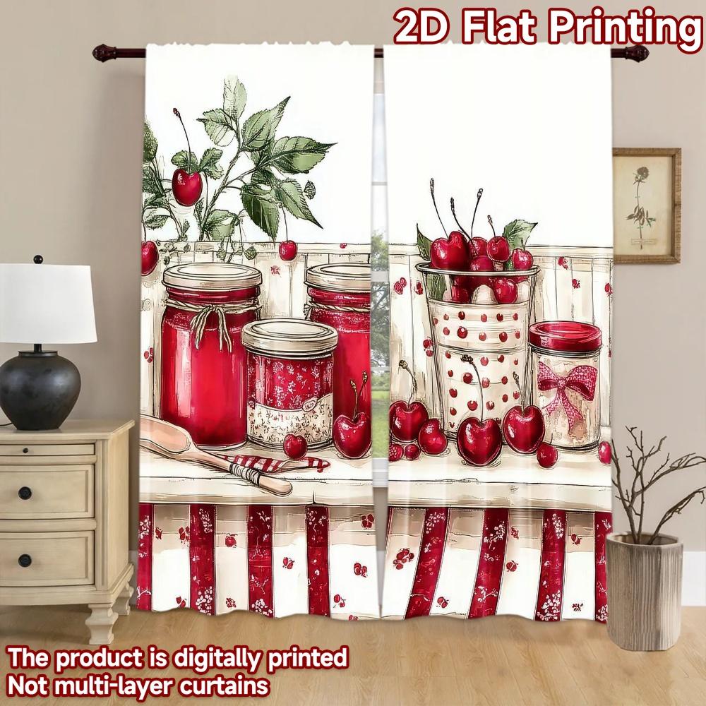 2D flat Photography Backdrop Photography Backdrop Cherry Jars on Shelf 100% Polyester Party Decorations Use for Suitable for