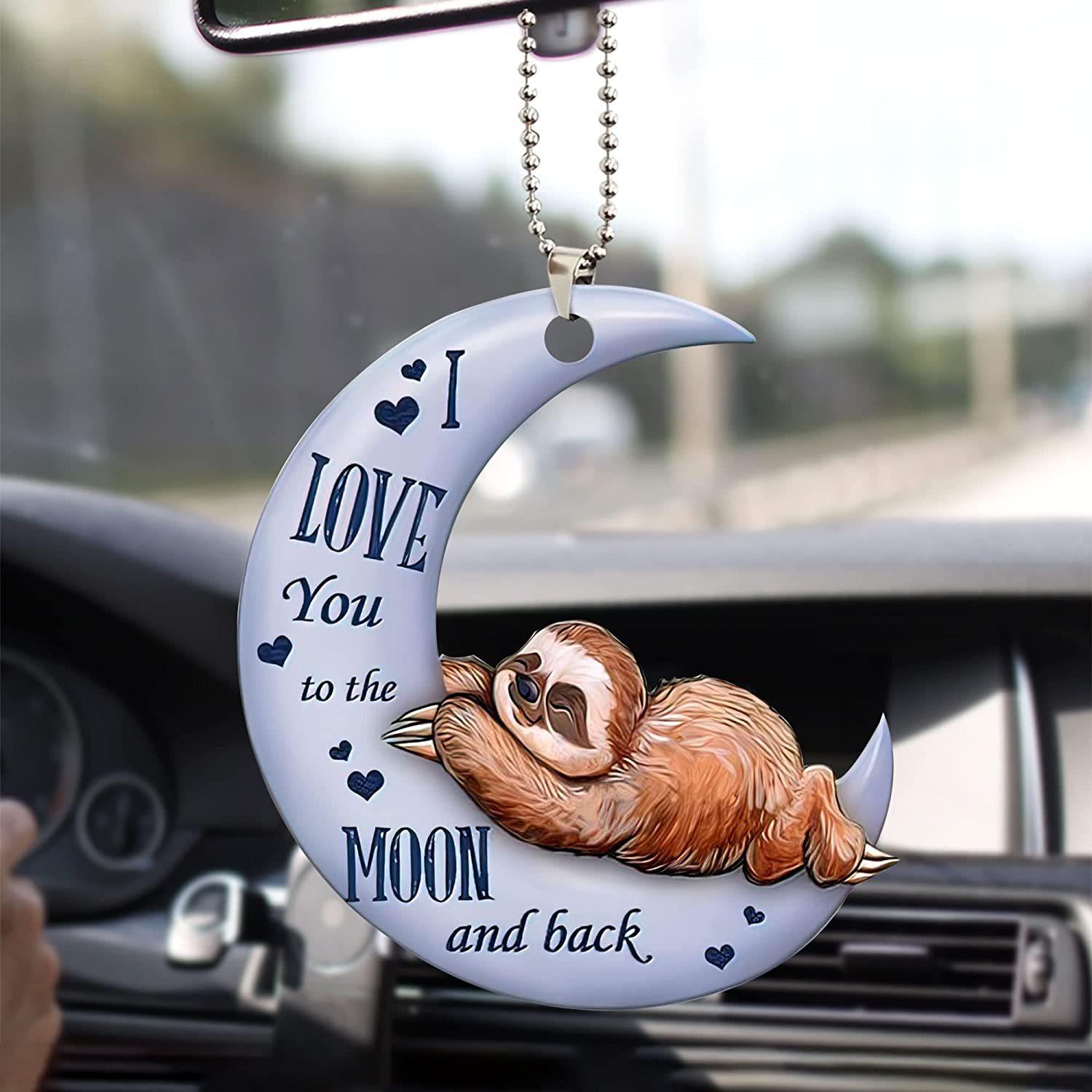 

Инновационный акриловый подвесной орнамент для домашних животных в виде луны, подвеска на зеркало заднего вида автомобиля, рождественский орнамент для елки StyleL