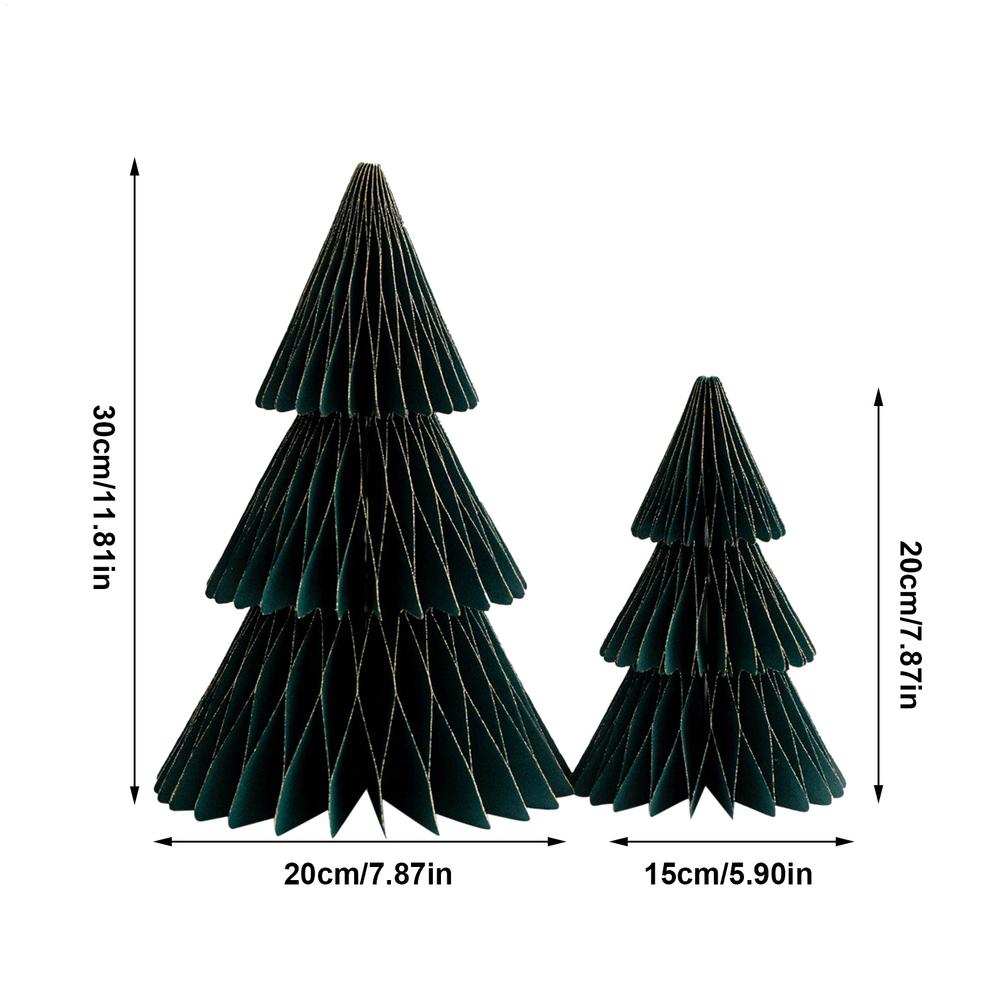 Na Kreatywną Mini Choinkę Dekoracja Papier Miodowy Origami Składanie Aranżacja Przestrzeni Domowej Boże Narodzenie Wiszące Ozdoby 2 szt./s