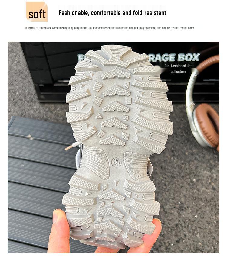 Modne sportowe buty na grubej podeszwie w koreańskim stylu dla dziewcząt i chłopców 2025