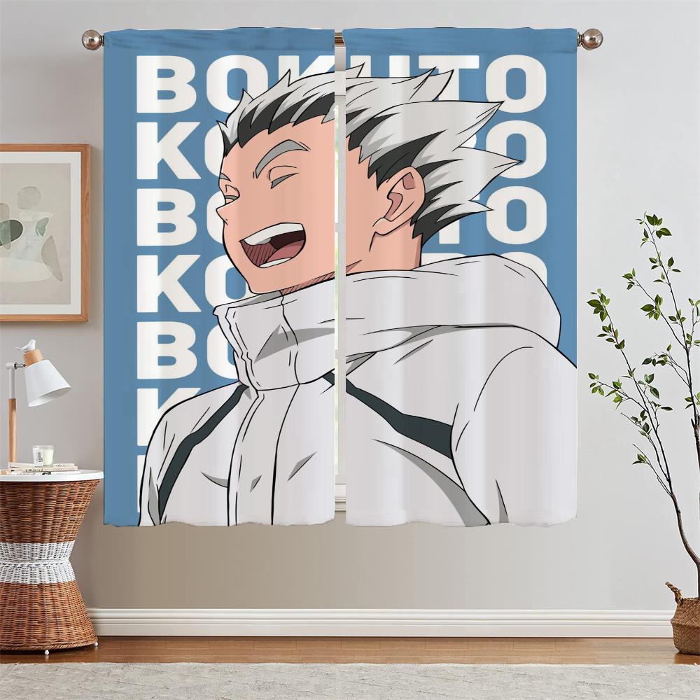 

Haikyuu затемняющие шторы для гостиной, подхваты для штор, кухонные шторы, комплект из 2 предметов, тюль для кухни, перегородка из жалюзи W50xH70cmx2pcs-CL