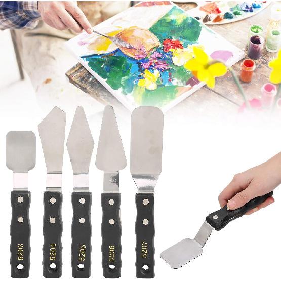 01 Palette Painting, Spatula Palette Painting, Oil Acrylic Paint Artist for Oil Painting,Acrylic Mixing Painting Tool Set Gesso,Paint