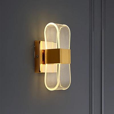 New Elegant and Warm Modern Nordic Style Acrylic Aluminum Wall Lamp - Fashionably Simple Luxury Bedside Light with Lustre, Perfe