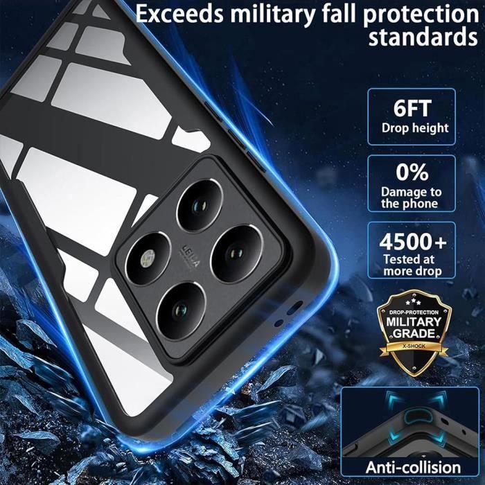 Case for Xiaomi 14T - Black Rigid Anti-Scratch 360 Degree Full Protection Solid