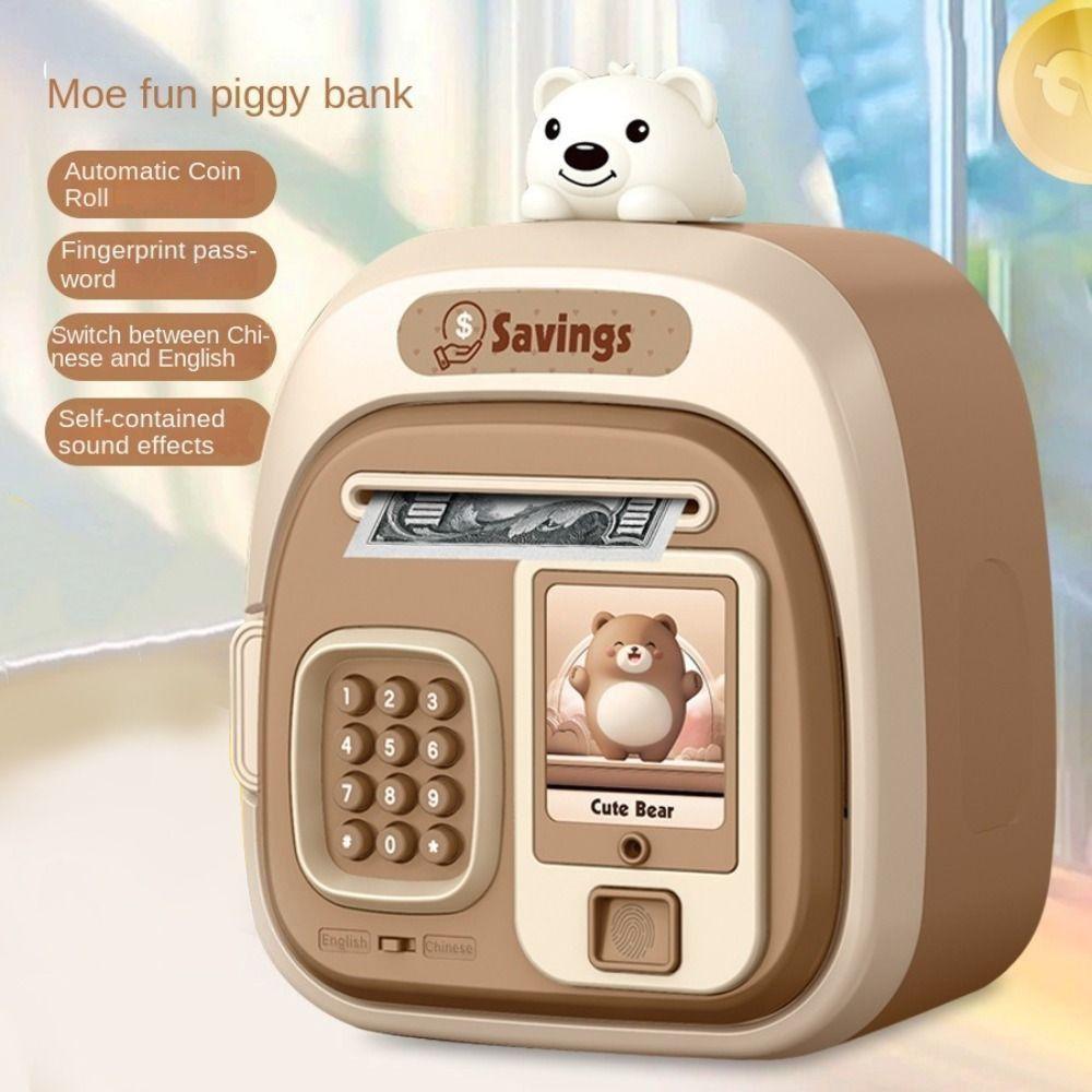 Blokada hasłem Automatycznie zwijana skarbonka Przypomnienie głosowe Skarbonki dla dzieci Dorośli/Dziewczynki/Chłopiec