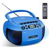 Tragbarer Bluetooth CD- und Kassettenrekorder mit Radio