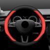 High Quality Leather Car Steering Wheel Cover Wrap for Skoda Octavia Rapid Superb Fabia Kodiaq Kamiq Anti-Slip Auto Accessories
