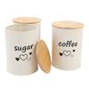 3PCS Airtight Coffee Canister Iron Coffee Bean Storage Container Food Canister Jar with Lid for Kitchen Tea Cereal