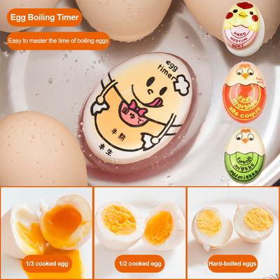 Egg Timer Resin Boiled Egg Cooker Color Changing Cooking Temperature Observer Kitchen Tool Eco-Friendly Resin Red Eggs Timer New